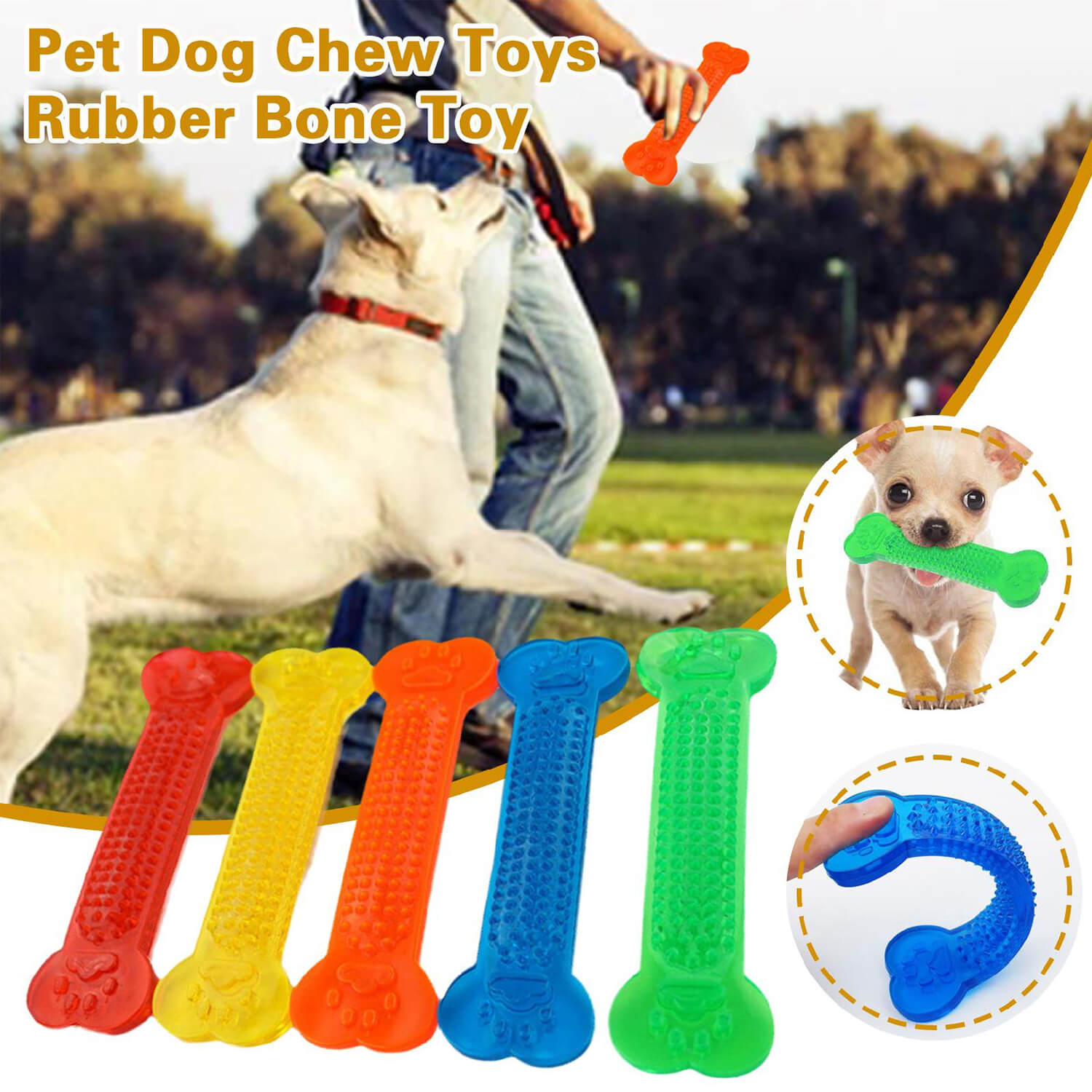 Lovely Plush Pet Dog Toy Bones Daily Fun and Teeth Clean Dog Entertainment  Funny Dog Squeaky Bone Toy For Pet Puppy Chew